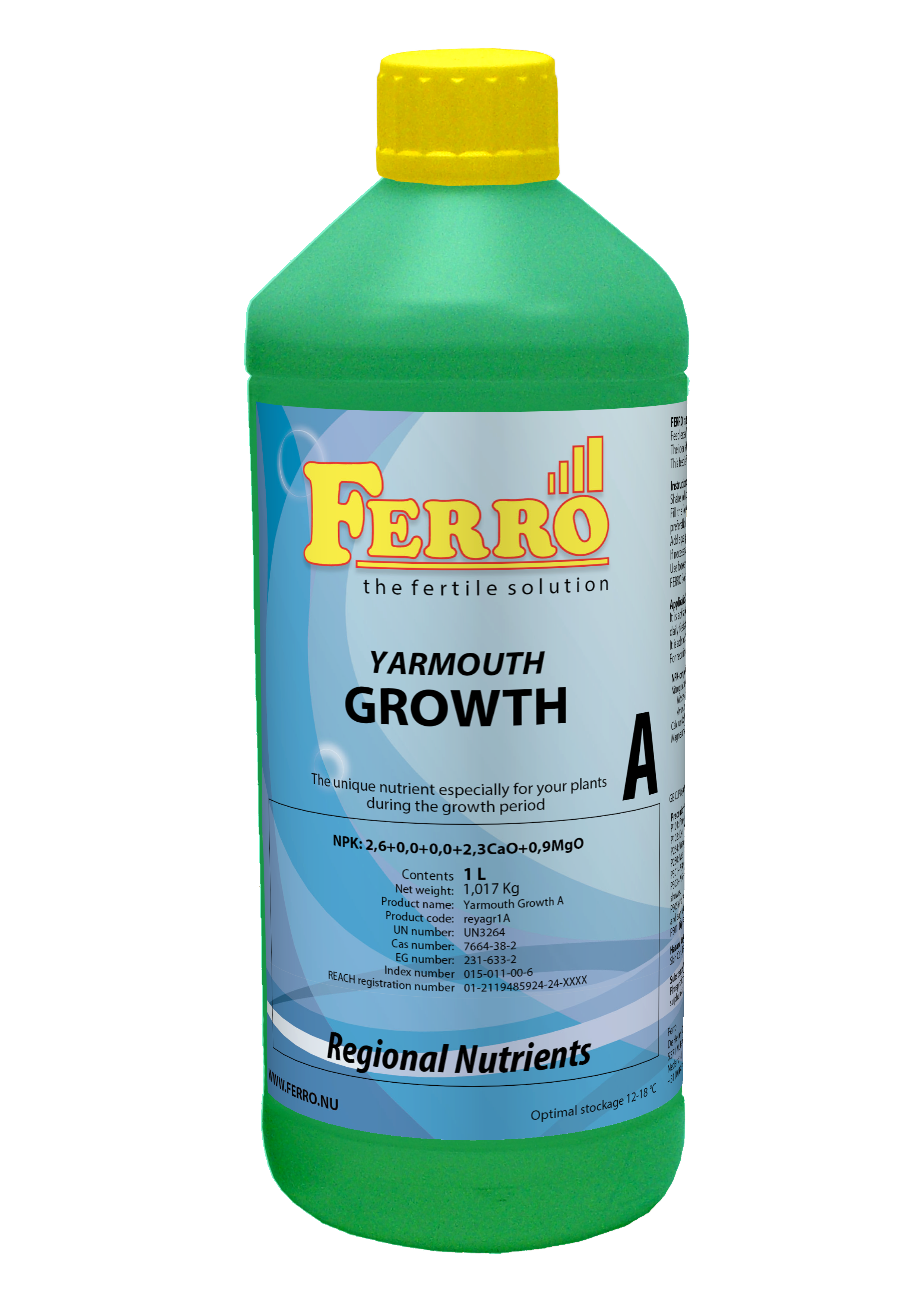Grow Yarmouth, Essex & Suffolk A & B Nutrient Set Ferro