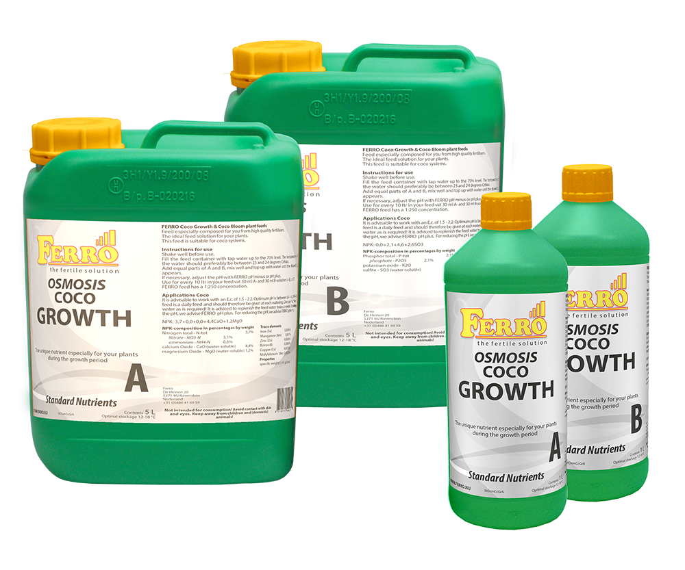 Osmosis Coco Grow A & B Nutrient Set Ferro Coco