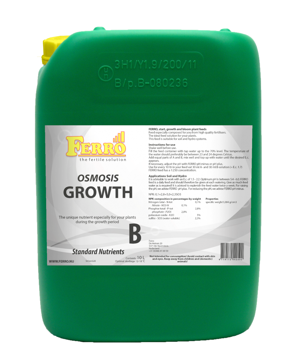 Osmosis Grow A & B Nutrient Set Ferro Soil / Hydro