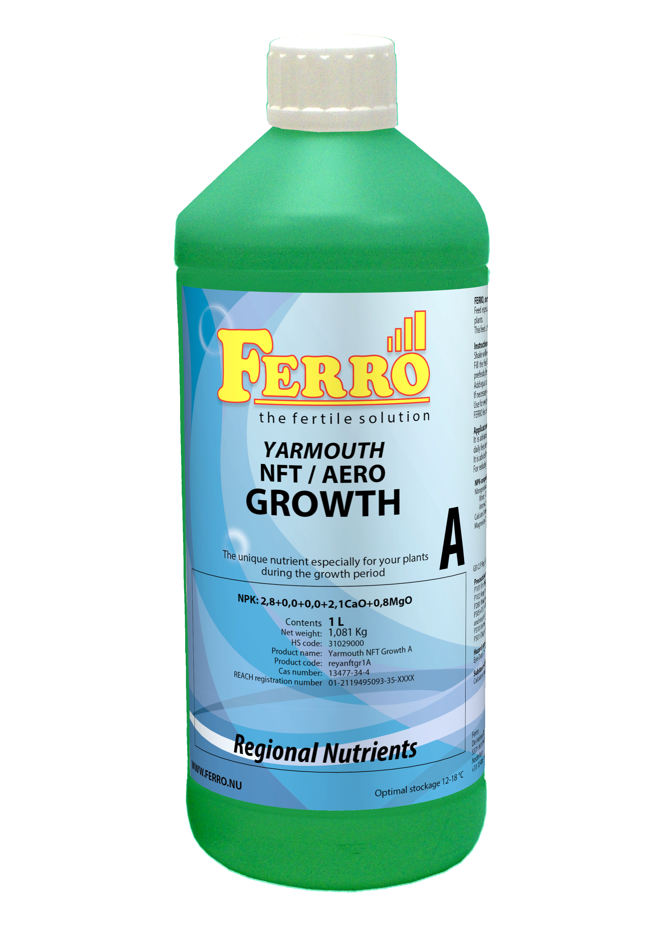 NFT - AERO Grow A&B Yarmouth Nutrient Set Ferro