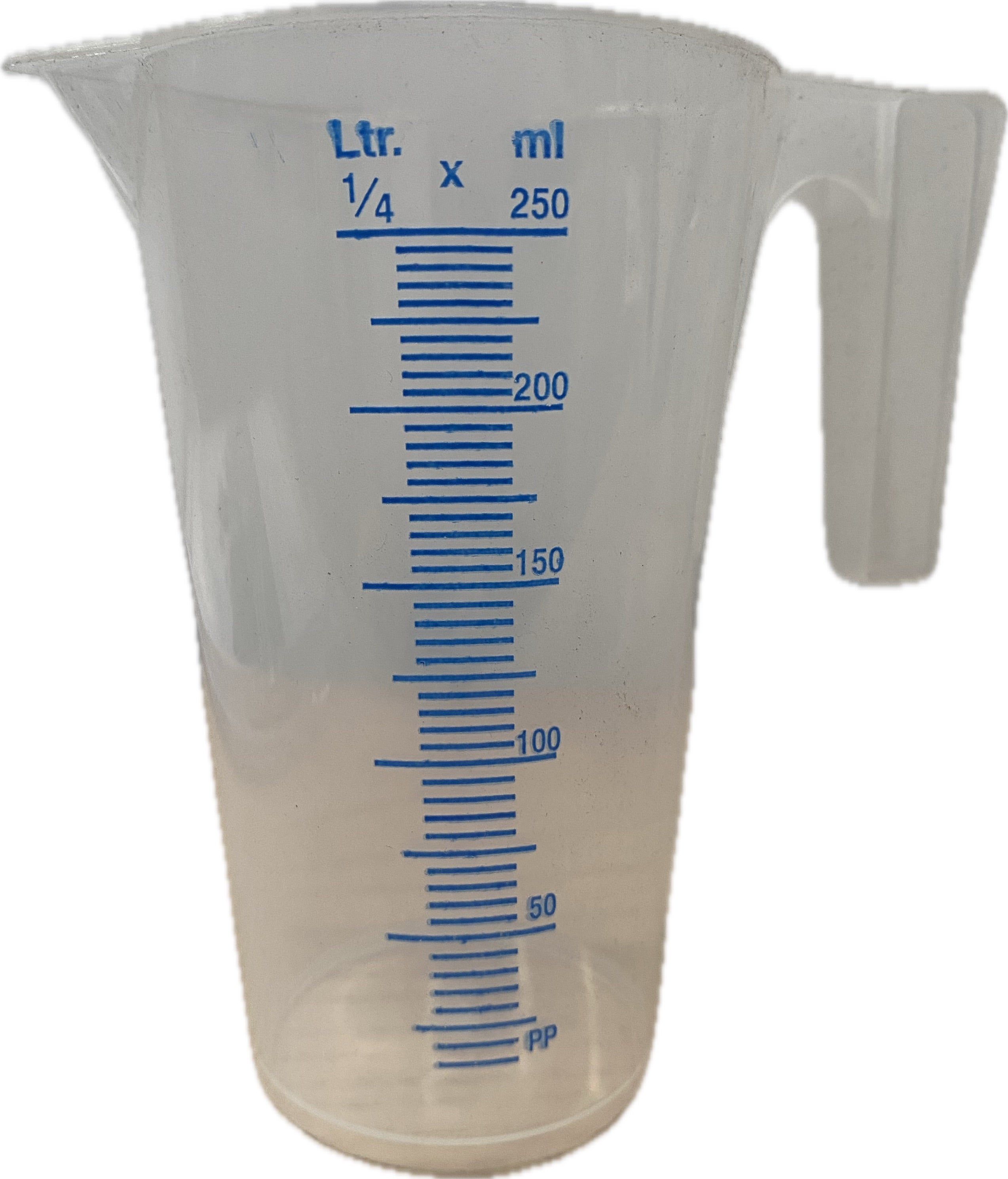 Small Plastic Spouted Measuring Jugs 50ml 100ml 250ml 500ml