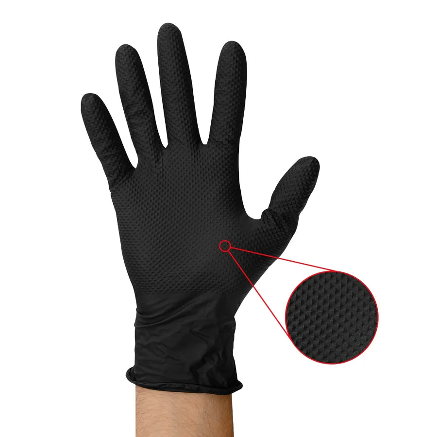 Grip Gloves  Nitrile Diamond Textured Titan