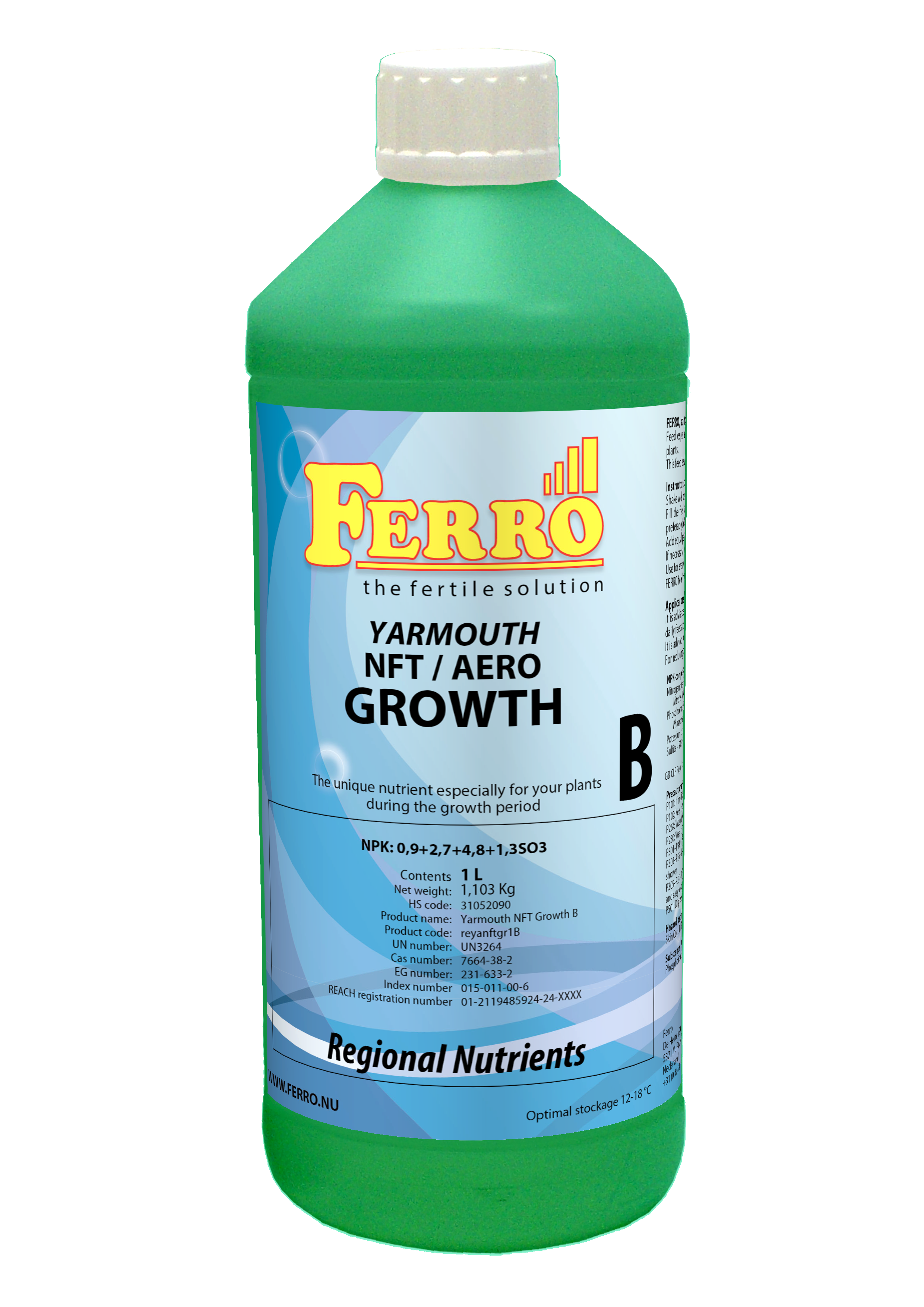 Ferro NFT - AERO Grow A&B Yarmouth Nutrient Set